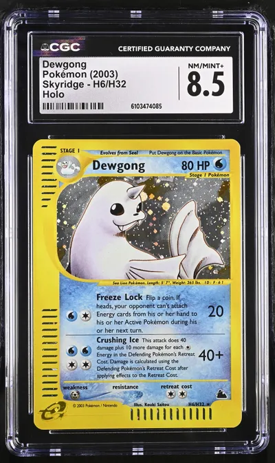2003 #H6/H32 Dewgong CGC 8.5 Sky