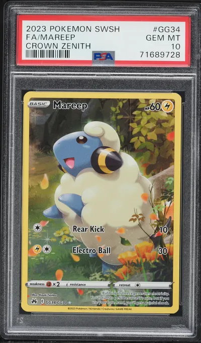 2023 #GG34 Full Art/Mareep PSA 1