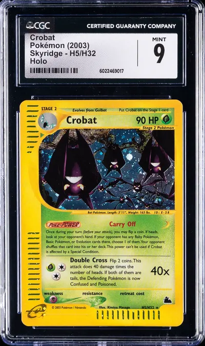 2003 #H5 Crobat-Holo CGC 9 Skyri